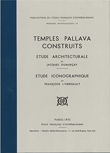 9782855394091: Temples Pallava construits: Etude architecturale. Etude iconographique.