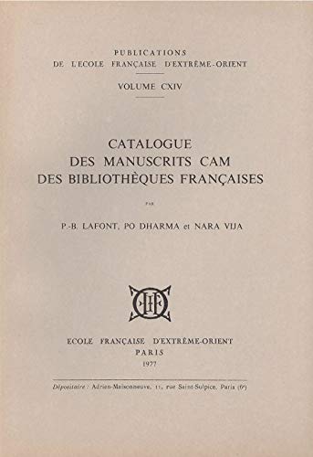 Beispielbild fr Catalogue des manuscrits cam des bibliothques franaises zum Verkauf von Gallix