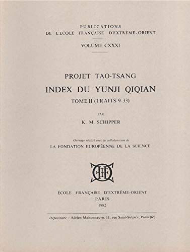 Beispielbild fr Index du Yunji Qiqian (2 tomes). (Projet Tao-Tsang) zum Verkauf von Gallix