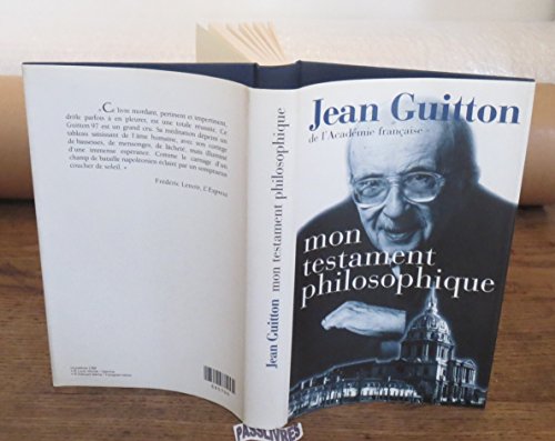 9782856166819: Mon testament philosophique (French Edition)
