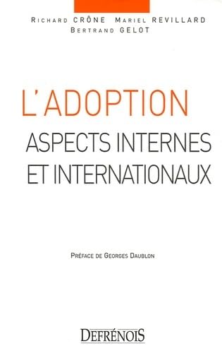 9782856230541: l'adoption: ASPECTS INTERNES ET INTERNATIONAUX