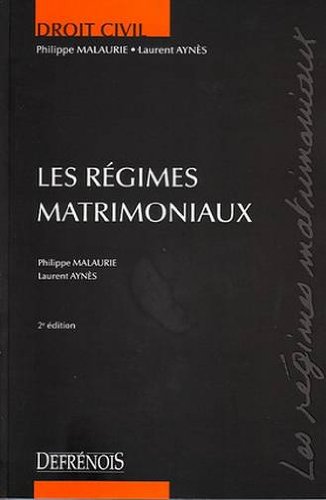 Stock image for Les rgimes matrimoniaux for sale by medimops