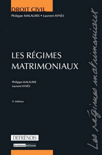 Stock image for Les rgimes matrimoniaux for sale by Ammareal