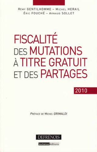 Stock image for Fiscalites des mutations  titre gratuit et des partages for sale by Ammareal