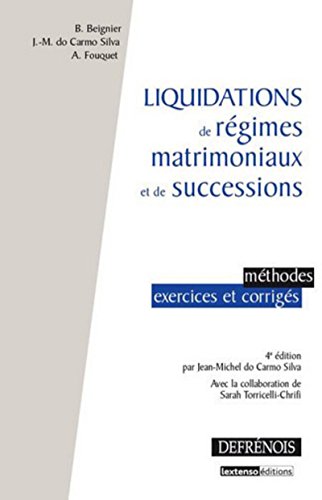 Beispielbild fr Liquidations de rgimes matrimoniaux et de successions zum Verkauf von medimops