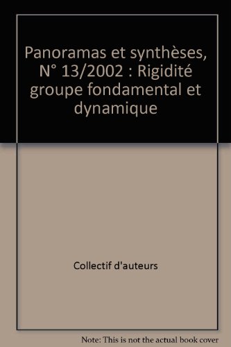 Stock image for rigidite, groupe fondamental et dynamique for sale by Ammareal