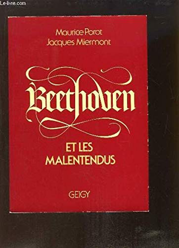 Beispielbild fr Beethoven et les malentendus [Paperback] Porot Maurice Miermont Jacques zum Verkauf von LIVREAUTRESORSAS