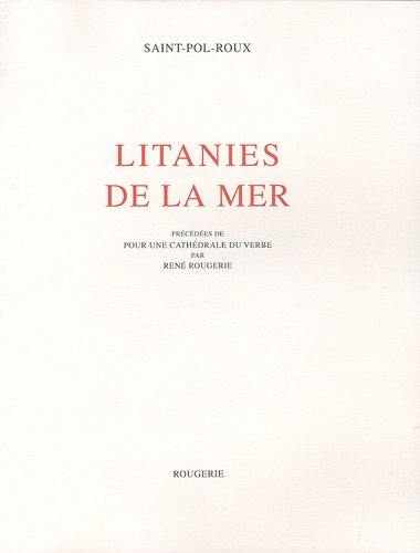 Stock image for Litanies de la mer for sale by Ammareal