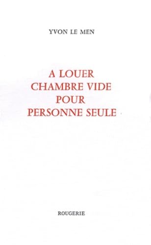 Stock image for A louer chambre vide pour personne seule for sale by Ammareal