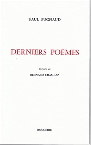 Imagen de archivo de DERNIERS POEMES (French Edition) a la venta por Gallix