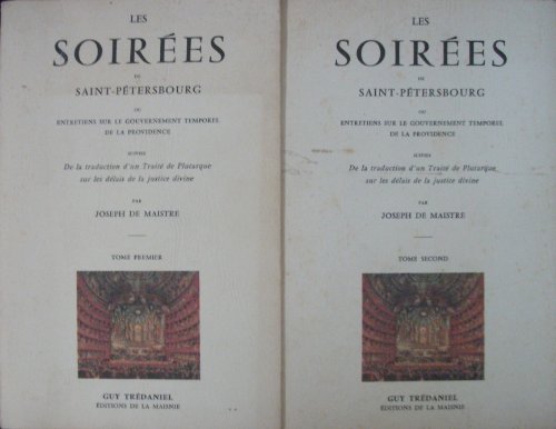 9782857070559: Les soirees de saint-petersbourg / ou entretiens sur le gouvernement temporel de la providence, suiv