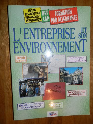 Imagen de archivo de L'entreprise Et Son Environnement. Vol. 1 a la venta por RECYCLIVRE