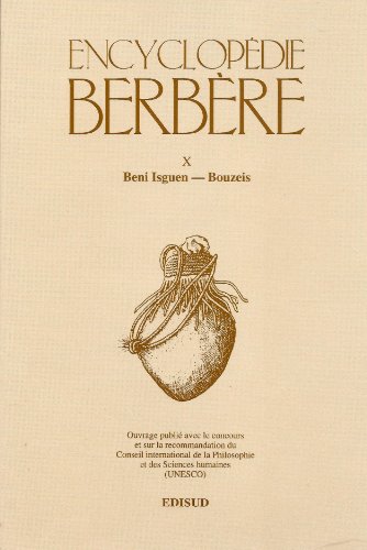 9782857445494: Encyclopedie Berbere. Fasc. X: Beni Isguen - Bouzeis (Encyclopdie Berbre)