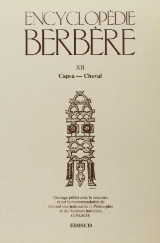 Encyclopédie Berbère Vol. XII. Capsa - Cheval