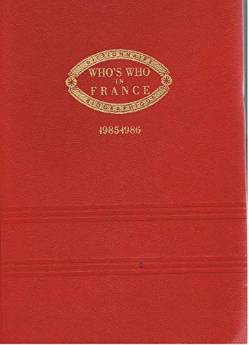 9782857840183: Who's Who in France, 1985-1986