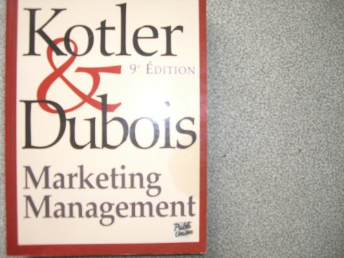 Beispielbild fr Marketing management zum Verkauf von AwesomeBooks