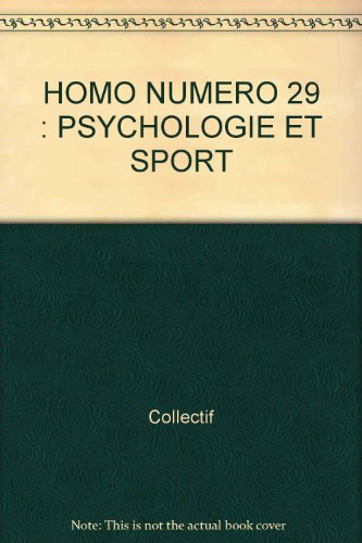 Stock image for Homo No 29 Psychologie et sport for sale by Librairie La Canopee. Inc.