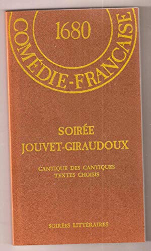 Stock image for Soir e Jouvet-Giraudoux : Com die française, novembre-d cembre 1981 (Soir es litt raires) [Paperback] Jouvet, Louis and Giraudoux, Jean for sale by LIVREAUTRESORSAS