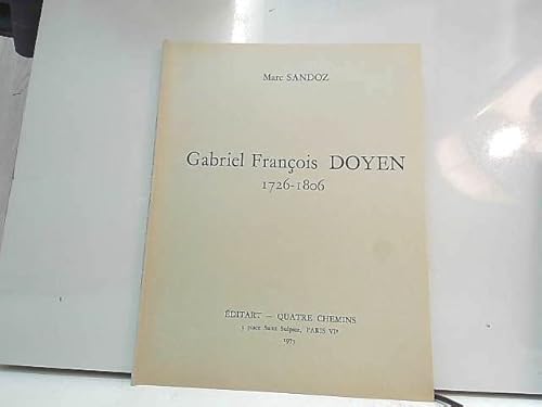 Stock image for Gabriel Franois Doyen, 1776-1806 for sale by Thomas Emig