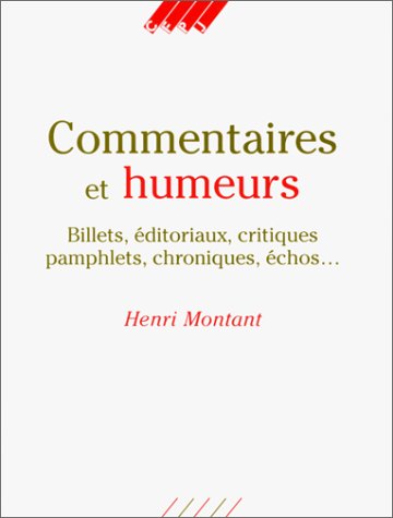 Stock image for Commentaires et humeurs for sale by Ammareal