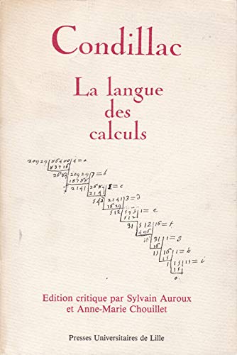 9782859391362: Condillac La langue des calculs