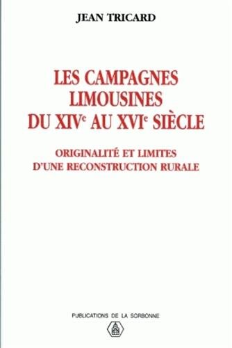 9782859442941: Les campagnes limousines du 14e au 16e sicle. Originalit et limites d'une reconstruction rurale