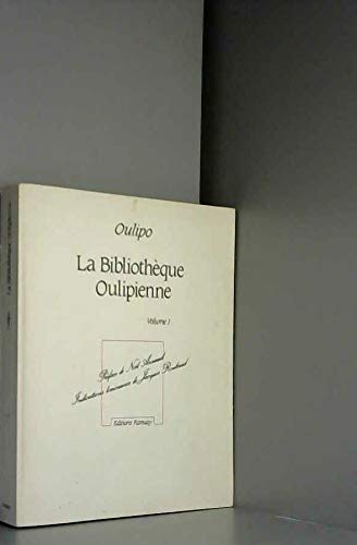 Stock image for La Bibliothque oulipienne volume 1 for sale by Ammareal