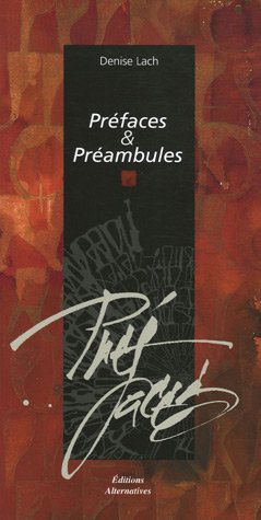 Imagen de archivo de Prfaces & Prambules a la venta por Ammareal