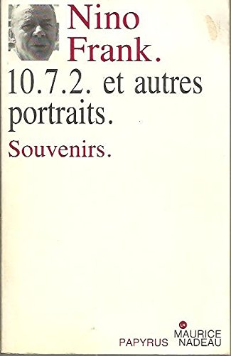 10.7.2. et autres portraits (Papyrus) (French Edition) (9782862310466) by Frank, Nino