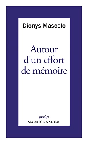 9782862314327: Autour d'un effort de mmoire, sur une lettre de Robert Antelme: Suivi de Un grand livre  relire, L'Espce humaine