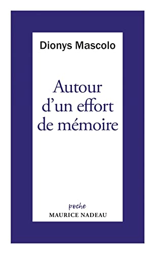 Stock image for Autour d'un effort de mmoire for sale by Librairie La Canopee. Inc.