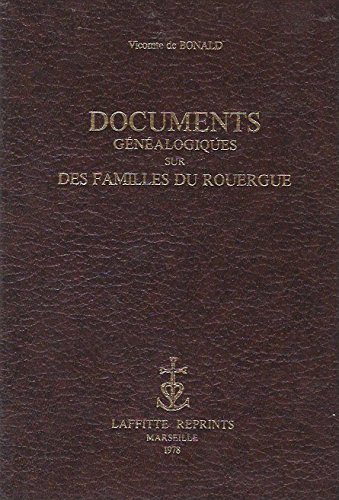 Stock image for Documents gnalogiques sur des familles du Rouergue for sale by Ammareal