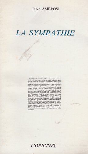 Beispielbild fr LA SYMPATHIE zum Verkauf von Librairie Ancienne Ren Vernet