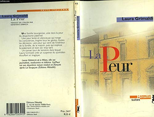 Stock image for La Peur for sale by Librairie Th  la page