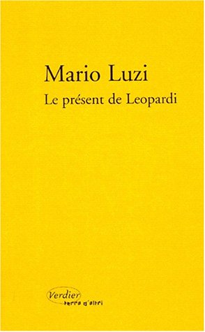 Beispielbild fr Le Prsent de Leopardi zum Verkauf von medimops