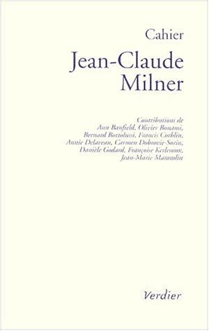 9782864323334: Cahier Jean-Claude Milner (0000)
