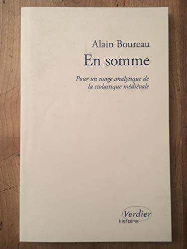 En somme (0000) (9782864326366) by Boureau, Alain