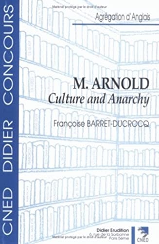 Beispielbild fr M. Arnold - Culture and Anarchy zum Verkauf von WorldofBooks