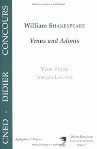 Beispielbild fr William Shakespeare - Venus and Adonis zum Verkauf von Ammareal