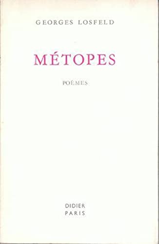 Imagen de archivo de Metopes (po a la venta por ISD LLC