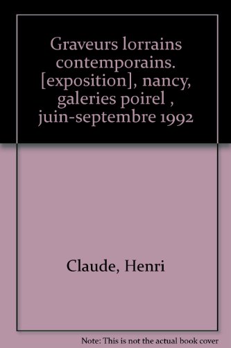 Beispielbild fr Graveurs Lorrains Contemporains : Hommage  Jacques Callot, 1592-1635, [exposition], Nancy, Galeries zum Verkauf von RECYCLIVRE