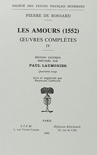 9782865030095: Tome III - Ode de la Paix, Tombeau de Marguerite de Valois, Cinquieme Livre Des Odes (1550-1552): 9 (Societe Des Textes Francais Modernes)