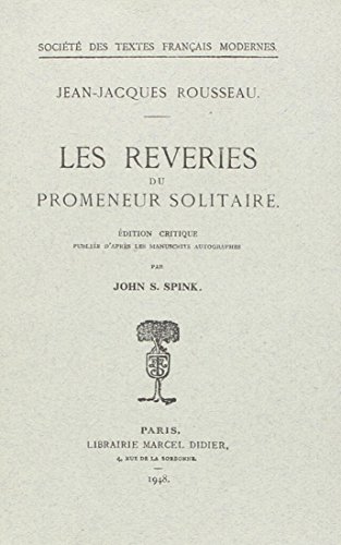 9782865031122: Les Reveries Du Promeneur Solitaire