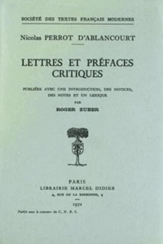 Stock image for Lettres et prfaces critiques for sale by Ammareal