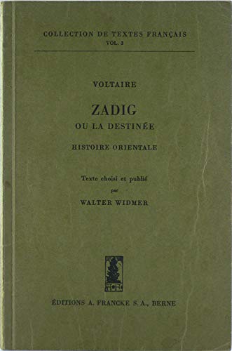 Beispielbild fr Zadig Ou La Destinee. Histoire Orientale (Societe Des Textes Francais Modernes) (French Edition) zum Verkauf von Gallix