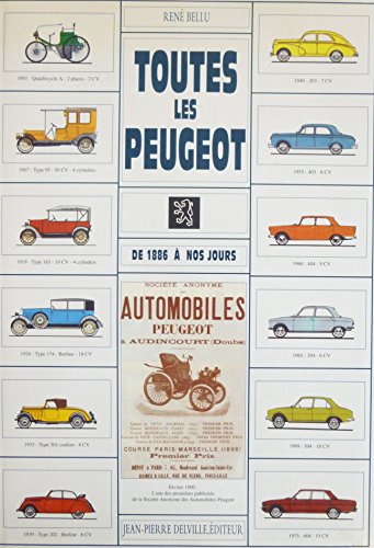 Beispielbild fr Toutes les Peugeot, des origines  nos jours zum Verkauf von medimops