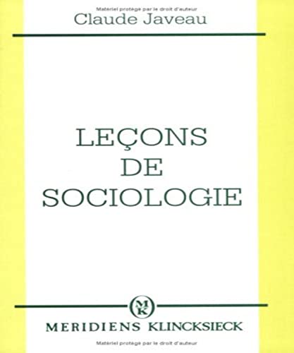 Beispielbild fr Lecons De Sociologie zum Verkauf von Bay Used Books