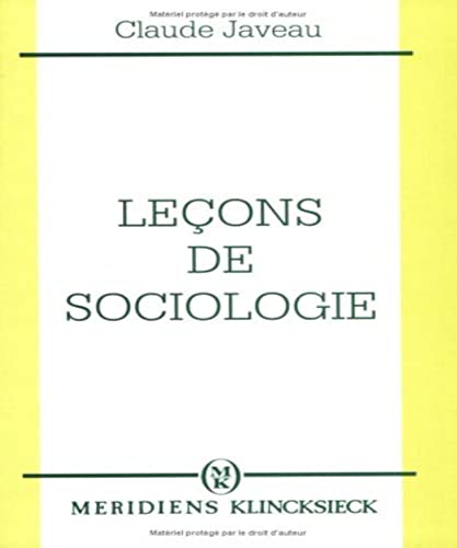 9782865631360: Leons de sociologie (Hors Collection Meridiens-klincksieck)
