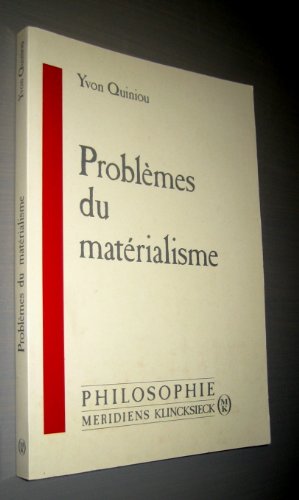 Stock image for Probl mes du mat rialisme for sale by LIVREAUTRESORSAS