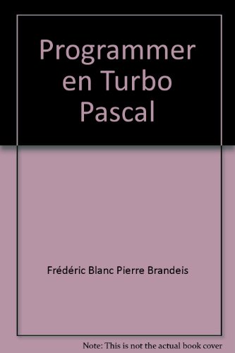 Stock image for Programmer en Turbo Pascal for sale by medimops